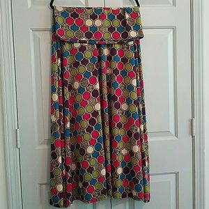 LULAROE graphic maxi skirt